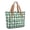 Green and White Checkered Pattern, variant on Pink and Black Checkered Pattern Large Tote Bag for Women, Polyester Roomy Carryall with Pockets and Zipper, Durable Gifts Ideas for Christmas Birthday
