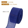 thumbnail image 2 of Burlap Wired Ribbon, 1-1/2 Inch x 10 Yards Blue Fabric Ribbon Roll, Wire Edge Ribbon Decor, 2 of 5