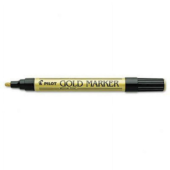 Creative Art & Crafts Marker, Brush Tip, Permanent, Gold [Set of 3] Type: Gold, Medium Point