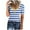 Sky Blue, variant on WREESH Women's Ribbed Knit Henley Crop Top Short Sleeve Round-Neck Striped Printed T-Shirt Fashion Casual Top Black