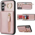 thumbnail image 2 of Samsung Galaxy A14 5G Case, PU Leather Wallet with Card Holder for Women, Shockproof Slim Stand Case - Rose Gold, 2 of 18