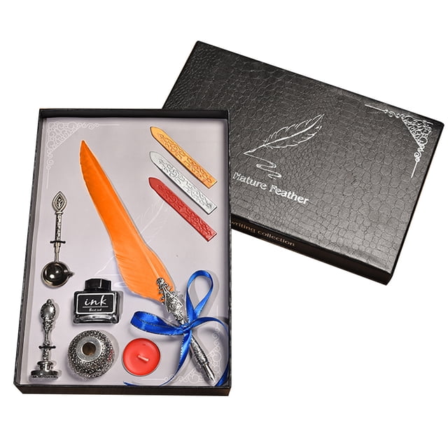 Pluma estilográfica clásica pluma de caligrafía para escribir pluma de pluma pluma decorativa vintage juego de pluma de inmersión para regalo de boda escritura ANGGREK Otros