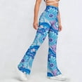 thumbnail image 5 of Oplxuo Flare Leggings for Women Vintage Ethnic Bell Bottom Stretch High Waisted Lounge Yoga Pants, 5 of 7