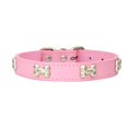 thumbnail image 1 of Bone Leather Durable Pet Dog Collars Puppy Pug Collars for Small Large Dog Chihuahua Cat Accessories Pet Collar for Small Dogs, 1 of 3