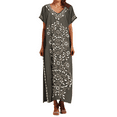 thumbnail image 4 of Bsubseach Kaftan Dress for Women V Neck Short Sleeve Beach Long Swimsuit Cover Up, One Size, 100% Rayon, 4 of 5