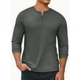thumbnail image 2 of GENTS BLISS Henley Men Sweatshirts Fleece Pullover Men Shirts Long Sleeve Button Sweatshirts for Men, 2 of 11
