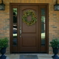 thumbnail image 2 of National Tree Company Pre-Lit Artificial 'Feel Real' Christmas Wreath, Green,  Colonial Fir, White Lights, Decorated with Berry Clusters, Pine Cones, Christmas Collection, 30 Inches, 2 of 5