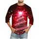 thumbnail image 1 of Camisas de Manga Larga para Hombres Imprimir Casual Cuello Redondo Blusa de Manga Corta, Camisas de Lino para Hombres, 1 of 1