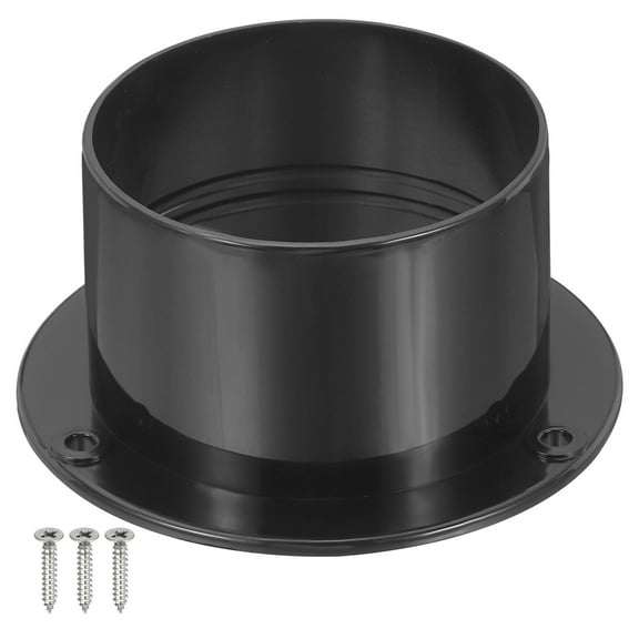 Uxcell 3" Duct Connector Flange ABS Exhaust Flange Duct Mounting Plate for Air Heating Cooling HVAC
