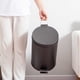thumbnail image 1 of Basurero con Pedal de Metal Negro Mate de 11 L | Contenedor Redondo con Tapa Abatible | Pedal Manos Libres | Contenedor Resistente para Cocina, Baño y Sala de Estar, 1 of 6