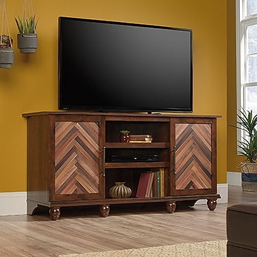Sauder Viabella Entertainment Credenza for TVs up to 60", Curado Cherry Finish