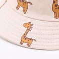 thumbnail image 3 of Yoyauz Baby Sun Hat Summer Beach UPF 50+ Sun Protection Baby Boy Cartoon Animal Print Hats Toddler Sun Hats Cap for Baby Girl Kid Bucket Hat, 3 of 7