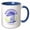 Blue/White, variant on 3drose, Massachusetts State, the Usa. the Bay State. Established in 1788, 11oz Two-tone Green Mug