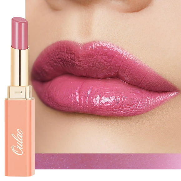 Oulac Mauve Pink Lipstick - Lipsticks for Women, Moisture Shine Lip Stick for Dry Lips, Medium Coverage Lip Color | Juicy Look, Glossy Finish, Vegan, Cruelty-Free, (S4) Angel