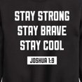 thumbnail image 3 of Instant Message - Stay Strong Brave Cool - Toddler & Youth Crewneck Fleece Sweatshirt, 3 of 6
