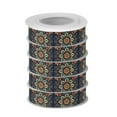 thumbnail image 2 of 5 Rolls Christmas Ribbon 1.5 inch Wide Decorative Ribbon for Gift Wrapping and Holiday Decorations Colorful Mandala Pattern, 2 of 7