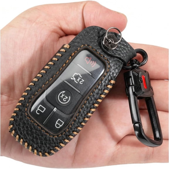 Key Fob Cover Compatible with Ford Lincoln F-150 Mustang Explorer Fusion Edge MKZ MKC 2017-2026 Keychain Case Holder Protector,1