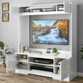 thumbnail image 2 of Uforic Wall Unit TV Stand with Storage for TVs up to 65", Large Modern Entertainment Center, White, 2 of 9