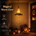 thumbnail image 2 of Yucurem Glowing Witch Hat Hanging Decor, Halloween Witch Hat with Cascading Star Lights, Lighted Hanging Decoration for Window, Porch, Tree, Mantel and Party (1pc), 2 of 9