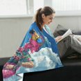 thumbnail image 2 of Wobogo Anime Flamingo Soft Cozy Fluffy Double Sided Blankets for Couch Sofa Chair Bed Camping Picnic Travel Lightweight Bed 60×90inch, 2 of 7