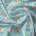 thumbnail image 7 of Ambesonne Marine Valance & Curtain, Seagulls Sailboats Yachts, 55"x45", Pale Sky Blue Multicolor, 7 of 7