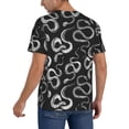 thumbnail image 2 of Hirioo Snake for Men's Baseball T-shirt Shirts Short Sleeve Casual Summer Button Stretch T Shirts,Size S-4XL-, 2 of 7