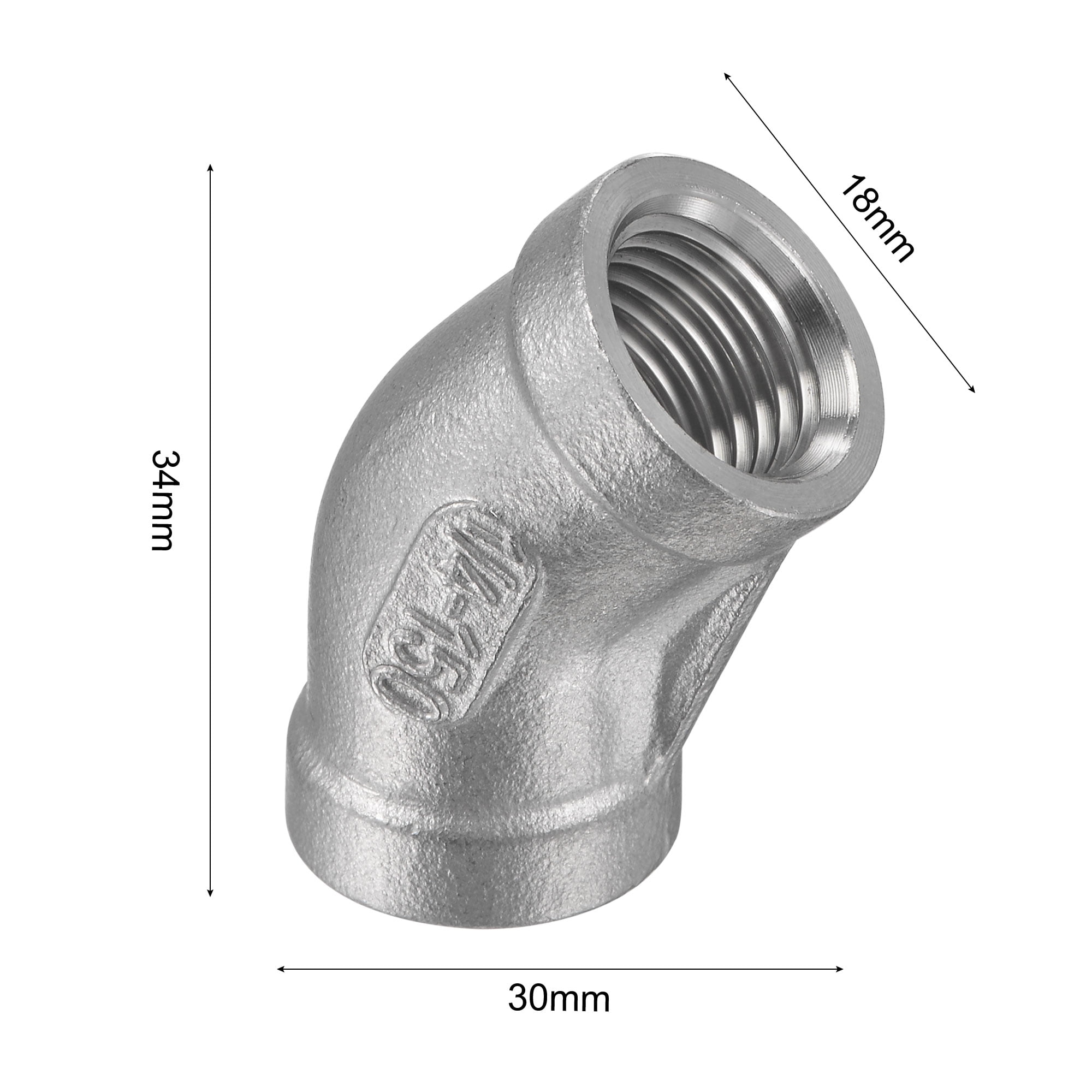 Uxcell 3/4 NPT Female Thread 45 Degree Elbow Pipe Fitting