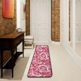 thumbnail image 6 of Dailycode Hallway Runner Rug 2x6 Non Slip Absorbent Soft Floor Mat for Home Kitchen Bedroom Entrance Pink Roses, 6 of 7