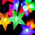 thumbnail image 4 of Wosthever LED impermeable solar al aire libre pentagrama cadena de luz estrella de cinco puntas cadena de luz decorativa estrella centelleante hada cadena Iluminación navideña Numero 3 Wosthever HA024763-03, 4 of 6