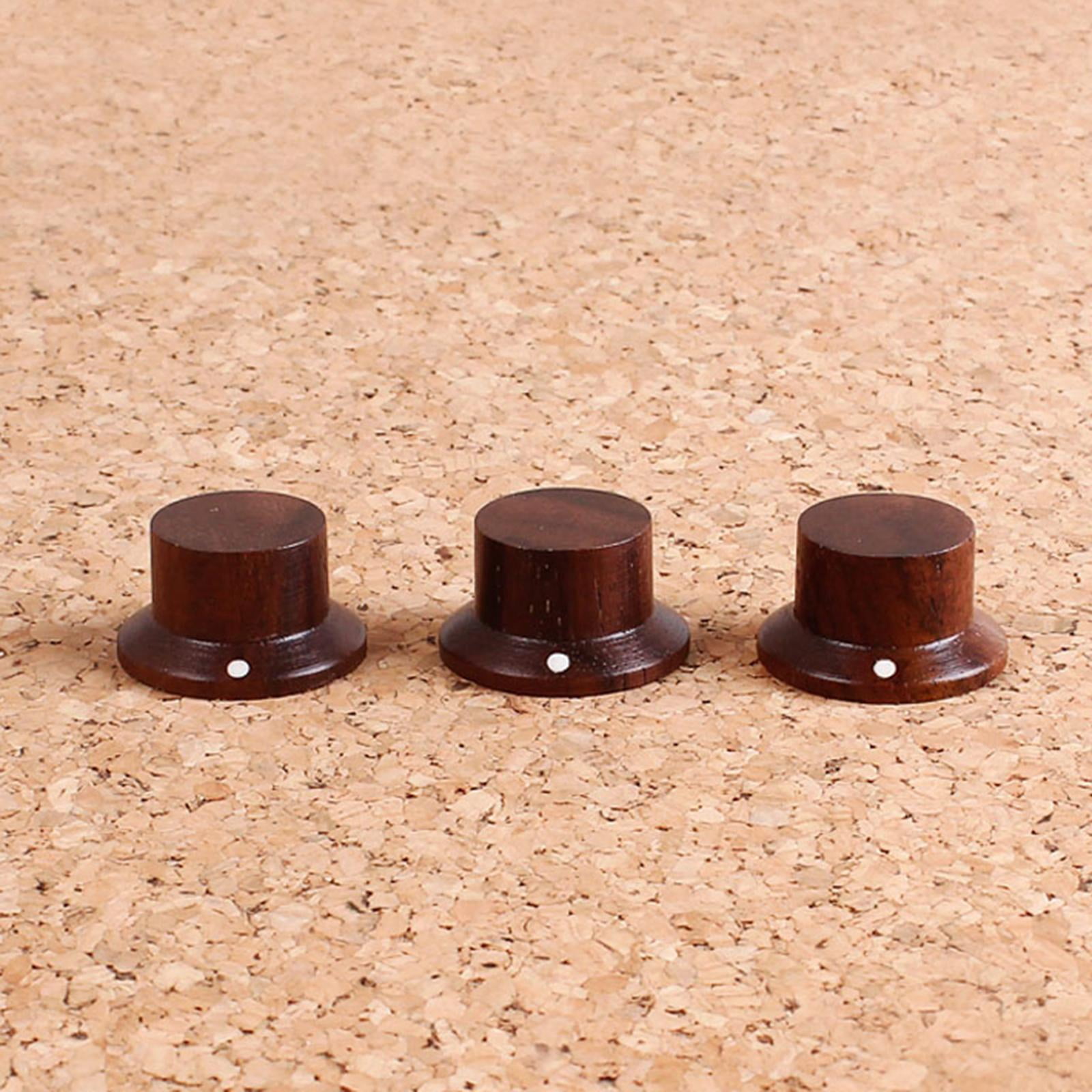 3x Wood Electric Guitar Control Knobs Volume Knobs Accessories