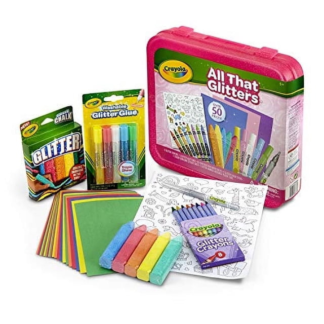 Conjunto de Colorear Crayola All That Glitters Art Case Juguetes Regalo para niños de 5+ años