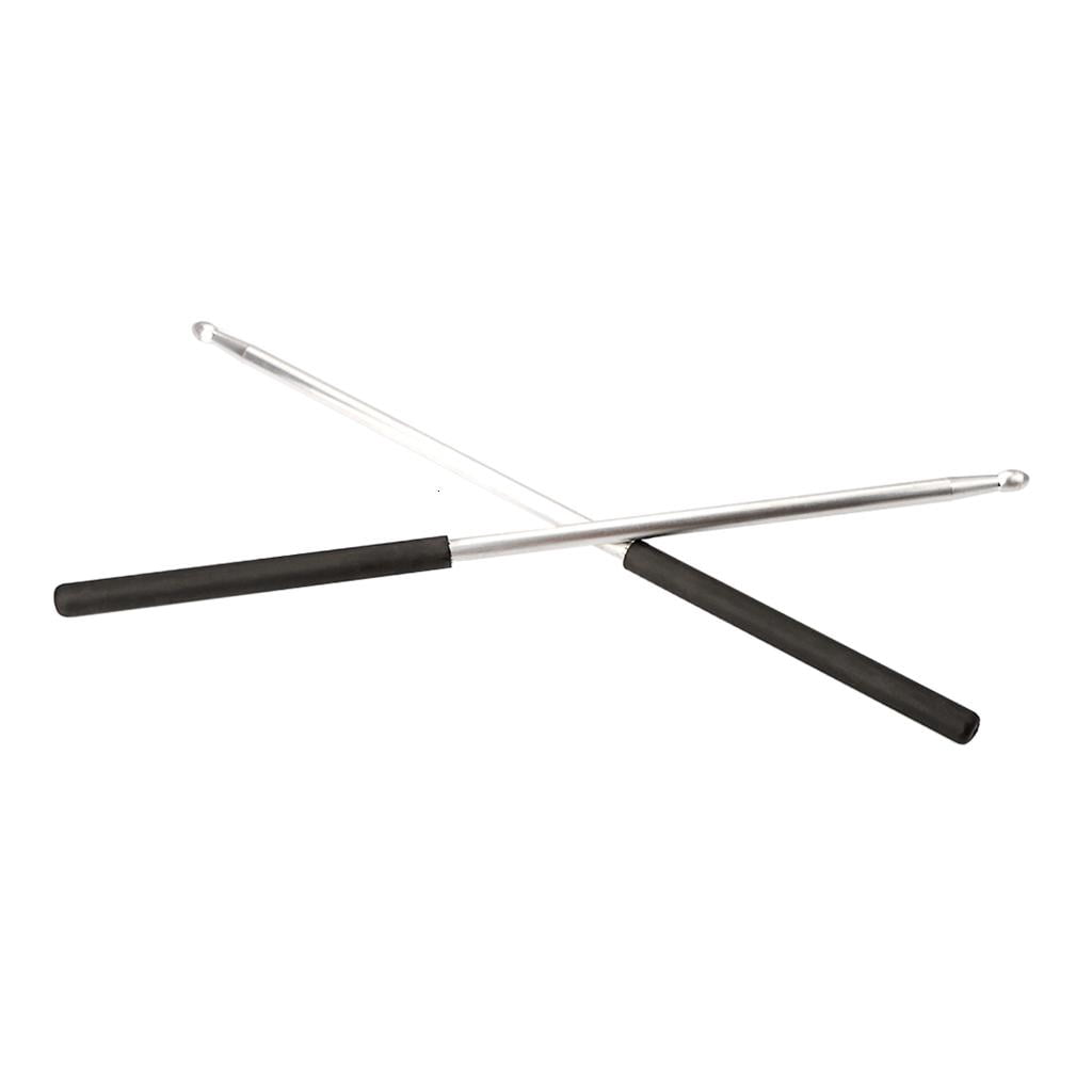 Yihuala 1 Pairs 5A Aluminum Alloy Drumsticks Simple Metal Drum Sticks Percussion Accessories Drummer Gifts for Adults