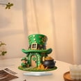 thumbnail image 4 of Qiopertar St. Patrick's Day Green Four-Leaf Acrylic Flatware Decoration, St. Patrick's Day Decorations Green Shamrock Ornament, Holiday Party Centerpiece for Home Table Shelf Mantel Decor, 4 of 7