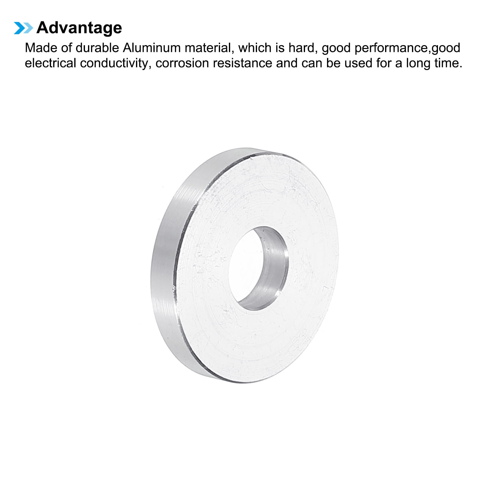 M8 Aluminum Spacers, 12 Pcs Metal Spacers Aluminum 8.5mm ID x 25mm OD x 5mm L Aluminum Spacer Screw Standoff Round for 5/16 or M8 Screw Bolts