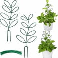 thumbnail image 1 of 2Pcs Plant Trellis For Climbing Plants Stake Climbing Trellis Flower Pot Support Green, 1 of 9