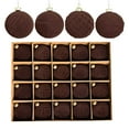thumbnail image 4 of 20 Pcs Flocked Velvet Christmas Balls, 2.4 Inch Brown Xmas Tree Ornaments with Metal Hangers for Elegant Holiday Decor，Coffee, 4 of 8