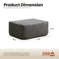 thumbnail image 3 of Ovios Oversized Ottoman Footrest for Sofa Large Corduroy Pouf Ottoman Coffee Table Rectangle Floor Bench Extra Seating for Living Room, No Assembly, Gray, 3 of 8
