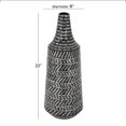 thumbnail image 3 of DecMode 22" Tribal Handmade Black Mother of Pearl Shell Vase, 3 of 8