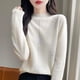 thumbnail image 4 of Suéter de lana merino 100 % con diamantes, novedad de 2024, moda femenina, otoño/invierno, cálido, con capucha, elegante, cuello medio alto, jersey de punto, 4 of 5
