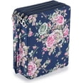 thumbnail image 1 of Colored Pencil Case- 160 Slots Pencil Holder Pen Bag Large Capacity Pencil Organizer with Handle Strap Handy Colored Pencil Box with Printing Pattern (Dark Blue Rose), 1 of 7