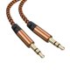 thumbnail image 3 of Auxiliar Cable 3,5mm Macho a Macho Nylon Trenzado 3 Pies Auxiliar Cable Naranja Oro para Auriculares, Inteligentes Teléfonos, Casa/Coche Estéreo, Altavoces, Computadoras Unique Bargains cables jack estéreo, 3 of 6