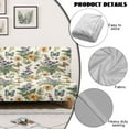 thumbnail image 3 of SCRAWLGOD Floral Butterfly Leaf Print Beige Armless Futon Covers Futon Slipcovers Anti Slip Couch Cover Sofa Bed Protector, Sleeper Sofa Cover with Elastic Bottom, Machine Washable, 3 of 7