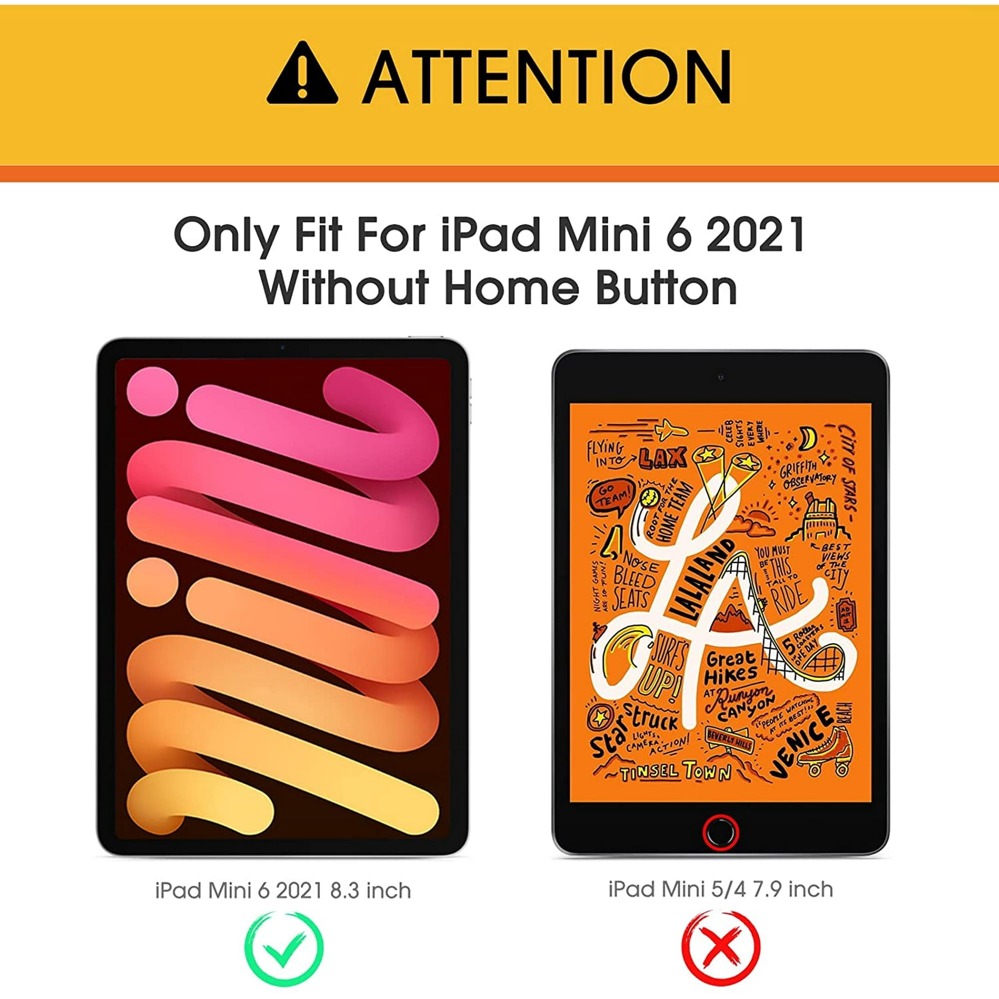 Entronix Heavy Duty Case for iPad Mini 6th Gen, 8.3 Inch 2021 with Pencil Holder, Slim Heavy Duty Shockproof Rugged Protective Kids Case for iPad Mini 6th Generation 8.3”2021,Red