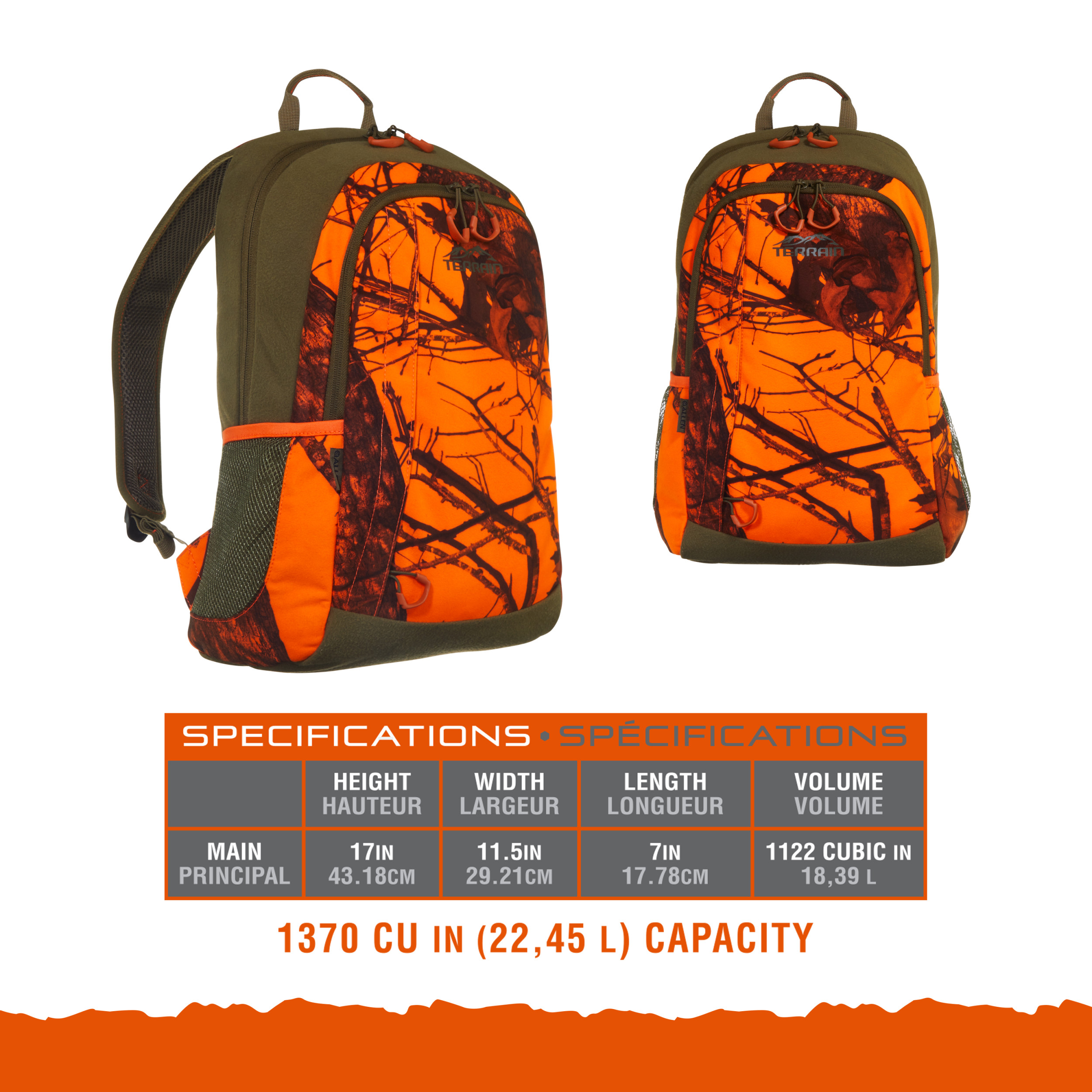 Terrain Delta Mossy Oak Backpack, Mossy Oak Break-Up Blaze Camo