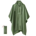 thumbnail image 1 of Reayehane Three In One Poncho Raincoat Poncho Adult Outdoor Hiking Tourism Polyester Border Multi Functional Raincoat (Green ), 1 of 5