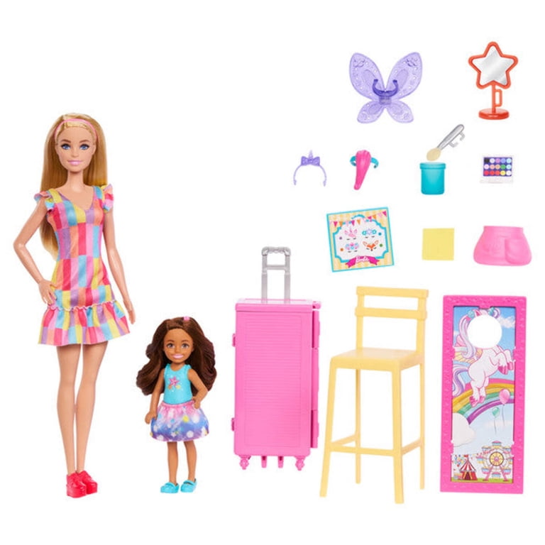 Barbie, Day at the Fair Carnival Playset, Featuring 2 Dolls, Pink