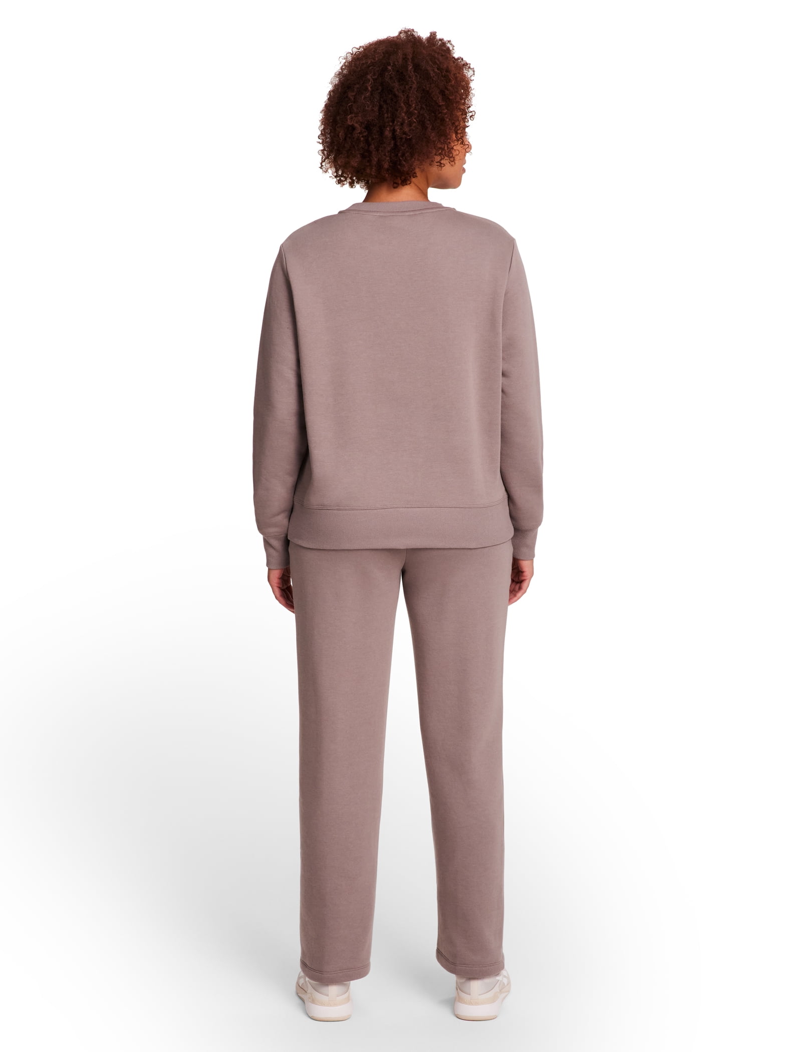 Reebok Women's and Women's Plus Sport Core Crewneck and Straight Leg Pant 2-Piece Set, Sizes XS-4X