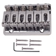 thumbnail image 2 of Juego de puente para guitarra eléctrica de 65 mm con 6 cuerdas y llave de tornillo, color plateado Plata, 2 of 7