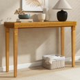 thumbnail image 3 of Table Console Style Ferme Longue Table d'Entrée avec Garniture Perlée Décorative Table Console en Bois Rustique pour Salon, Entrée, Couloir, Brun, 3 of 10