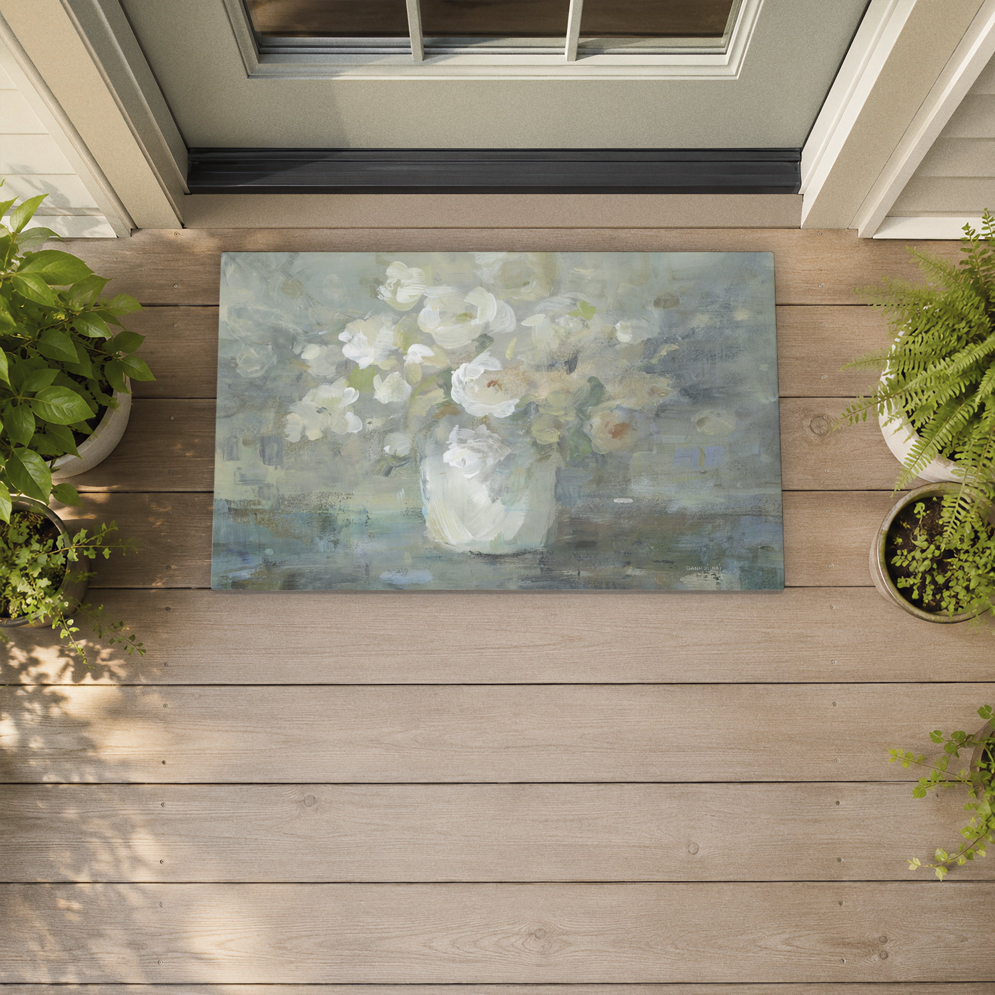 Stupell Industries Floral Memory in Soft Tones Printed Outdoor Door Floor Mat, design by Danhui Nai